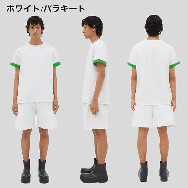 【VIPセールで入荷！】ボッテガ ヴェネタ 2トーンカラー コットン Tシャツ 偽物 9色 661788V16E09056