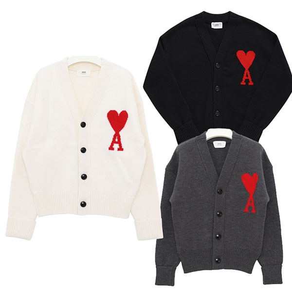 AMI PARIS 偽物 オーバーサイズ ウール カーディガン