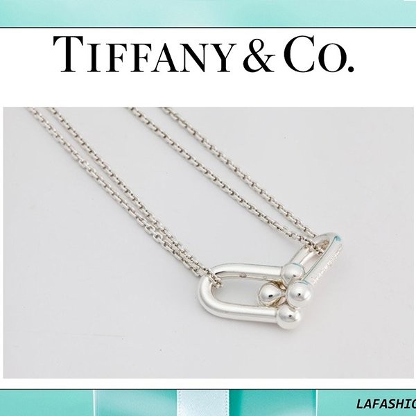 即発送ティファニー ハードウェア 偽物ダブルリンク ペンダント