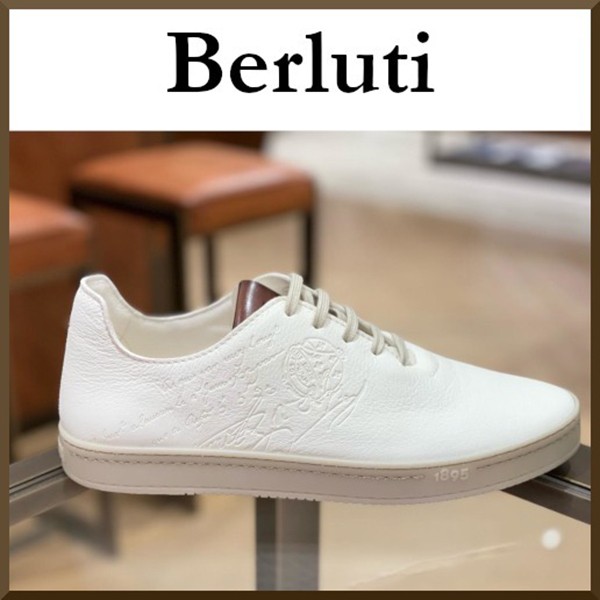 高級感溢れる☆ベルルッティ 偽物 エデン スクリット レザースニーカー レースアップ 4色