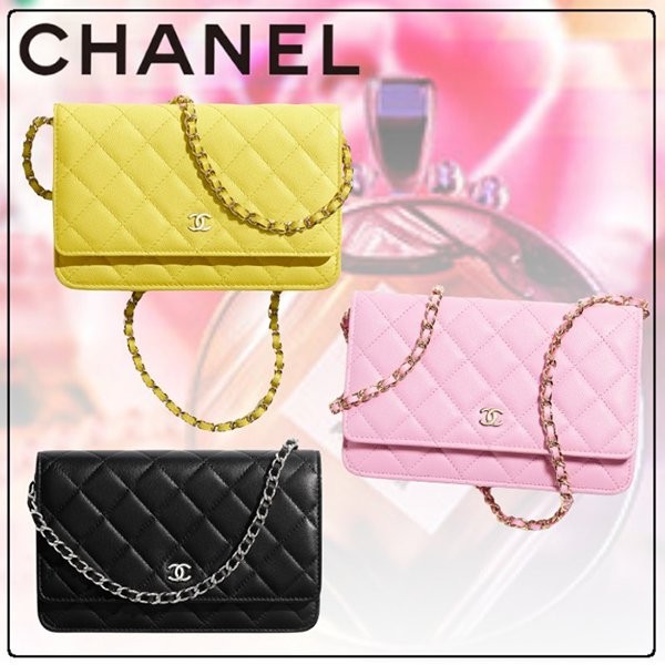 目玉商品！シャネル クラシック チェーン ウォレット コピー CCロゴAP0250