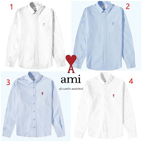 アミパリス 偽物コットンオックスフォードシャツ ami06082