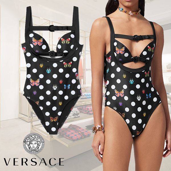 上品高見え■ヴェルサーチ Dua Lipa バタフライ ワンピース 偽物 水着 1011935