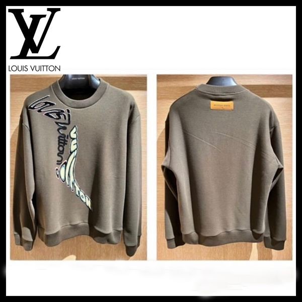 【限定カラー】ルイヴィトン シグネチャーコットンクルーネック 偽物 トレーナー 1ABJ2R