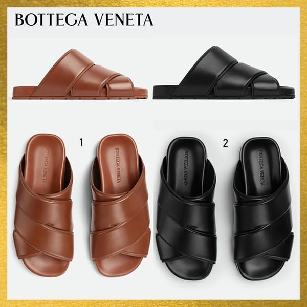 【VIPセールで入荷！】ボッテガ ヴェネタ ブリッジ レザーミュールサンダル コピー 2色 754187VBSL01000