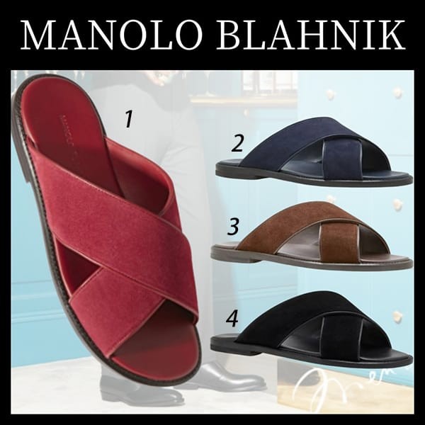 【送料関税込】マノロブラニク コピー OTAWI カーフ スエード サンダル 4色 318-0558-0010