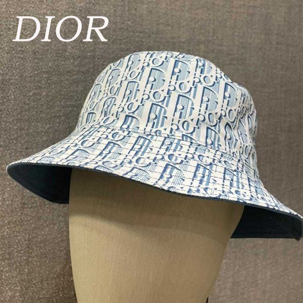 激安ディオール オブリーク リバーシブル ボブハット 偽物 393C906A5920_C585