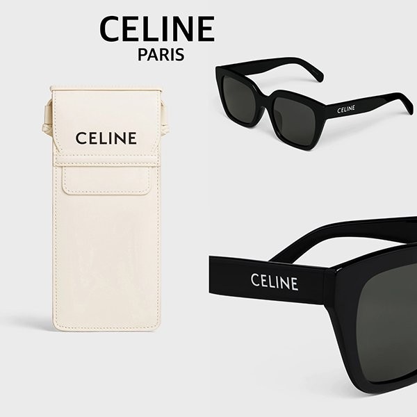 特別価格！【セリーヌ】サングラス コピーブラック ロゴ　モノクローム03