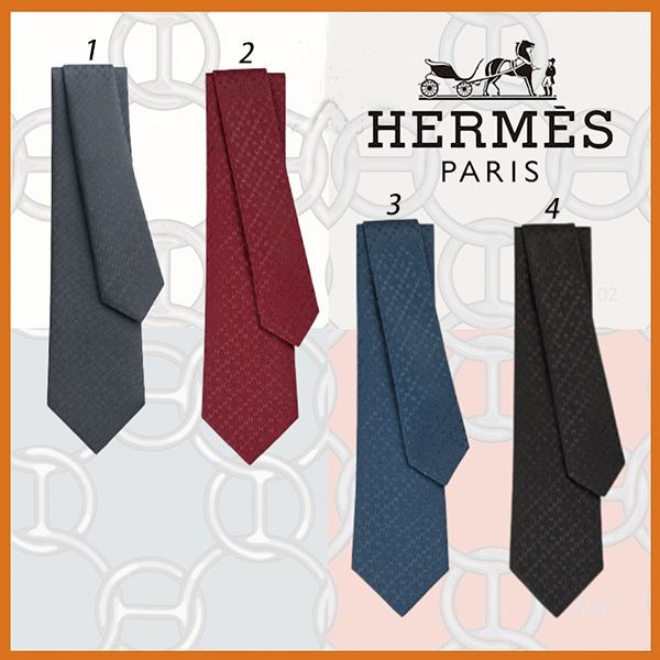 完売色あり！エルメス スーパーコピー ファソネ ニューH ネクタイ 4色 H036201T03