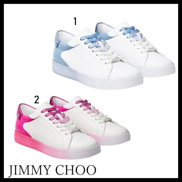 男女兼用ジミー チュウ コピー Rome F レザー ローカットスニーカー 2色 ROMEFQYE