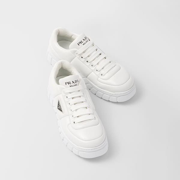 プラダ パデッドナッパレザー スニーカー コピー 3色 2EE386_2DL8_F0964