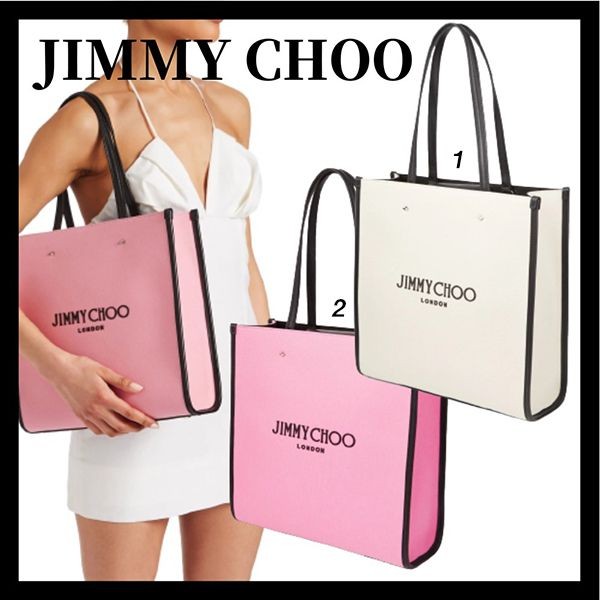 【限定カラー】ジミーチュウ N/S Tote M キャンバス トートバッグ 偽物 2色 NSTOTEMCZM