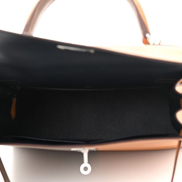 数量限定版エルメス ミニケリー コピーバイカラー エトゥープ×チャイ/S金具