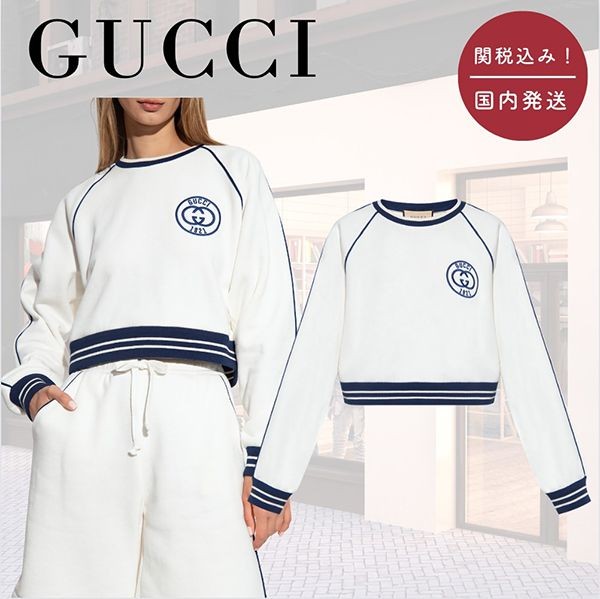 先取り！グッチ 偽物☆エンブロイダリー付き スウェットシャツ