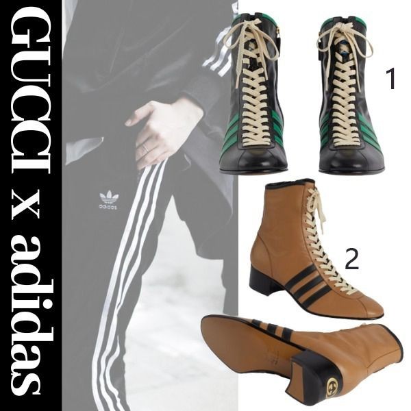NEWカラー完売必須アディダス x グッチ メンズ ブーツ 偽物 買付 話題コラボ714871AAA99
