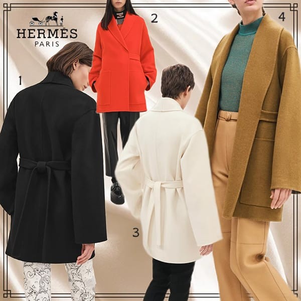 【カラバリ豊富】エルメス コピー ラップインスピレーションコート 4色 H3H0125DA0234