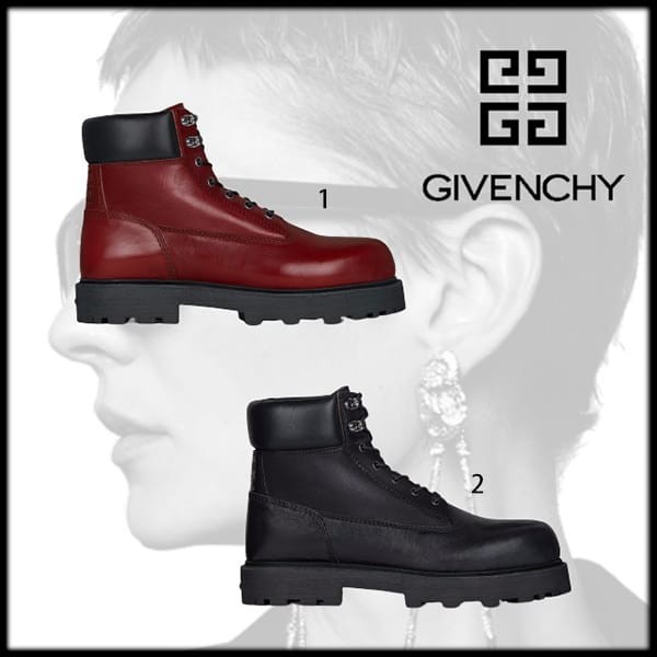 夏セールジバンシィ コピー ショー アンクルブーツ シャイニーレザー 2色 BHZ026H1KM-607