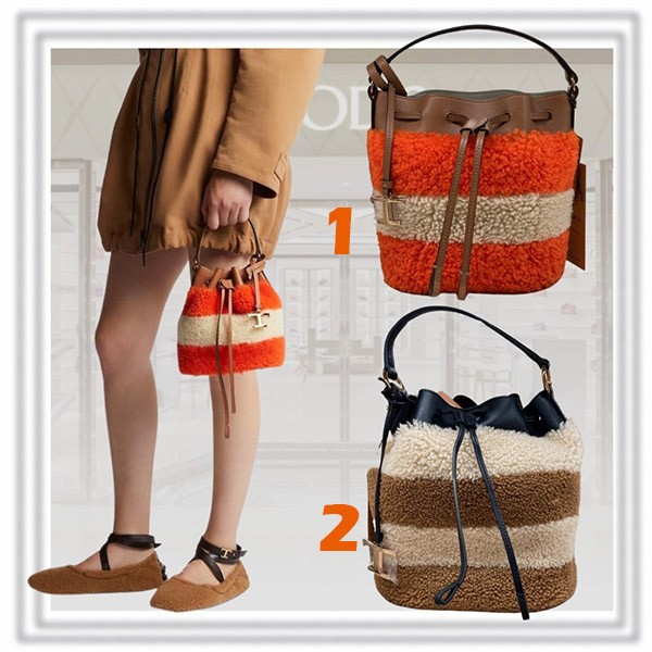 選べるお色トッズ シープスキン&レザー バケットバッグ 偽物 XBWTSAQT