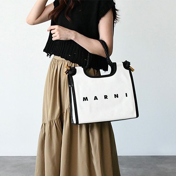 大人気定番マルニ キャンバス MARCEL トートバッグ 偽物 BMMP0024