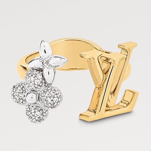 ルイヴィトン リング 偽物 LV グラム 指輪 ゴールド M1093M