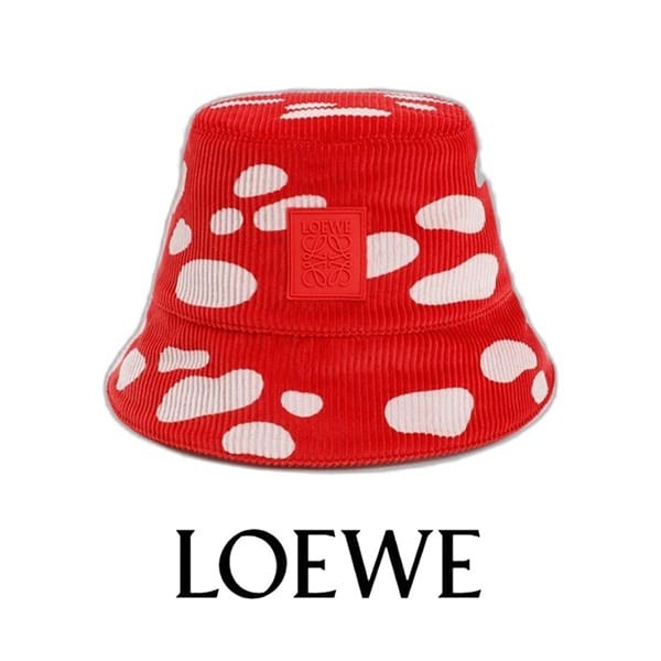 高級ブランドロエベマッシュルームプリントリブバケットハット コピー lyw2231