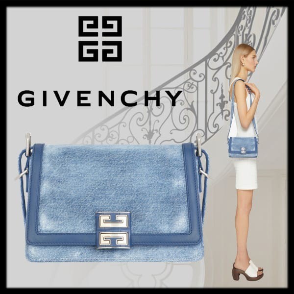 (セールで破格)ジバンシィ 偽物 4G クロスボディバッグ ウォッシュドデニム BB50VBB1TC