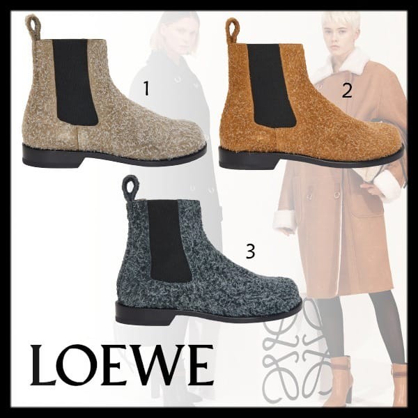 超入手困難ロエベ テラ チェルシー ブーツ スエード 偽物 3色 M816285X80