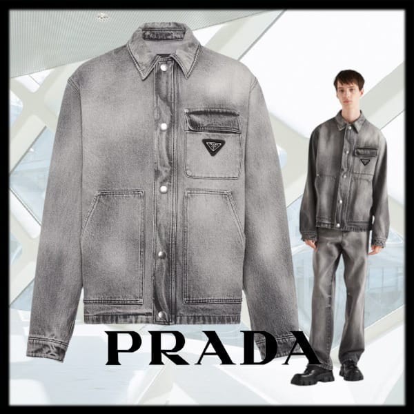 【カラバリ豊富】プラダ デニム ブルゾンジャケット 偽物 GEB231_13B4_F01AY_S_232