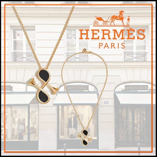 【セレブ多数愛用】エルメス コピー メタルホーンペンダント H500080FC89