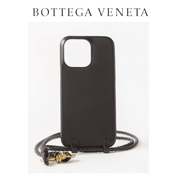 ボッテガヴェネタ 結び編みストラップ レザー iPhone14 ケース 偽物 w23101101