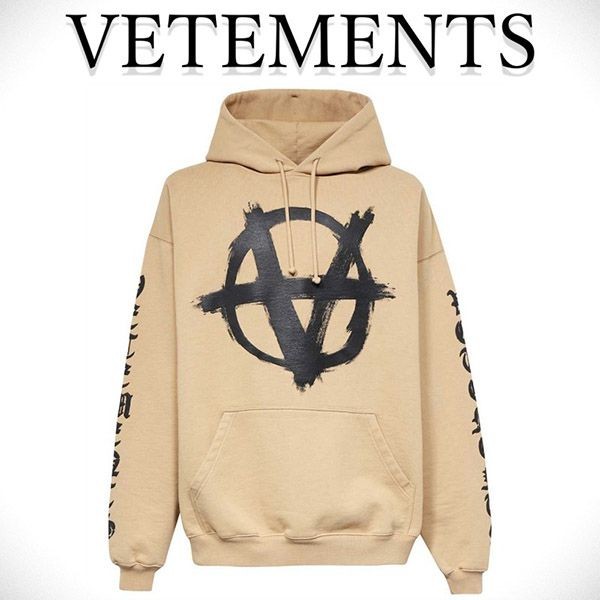 2023AWヴェトモン ダブルアナーキー ロゴ パーカー フーディ UE63HD341C