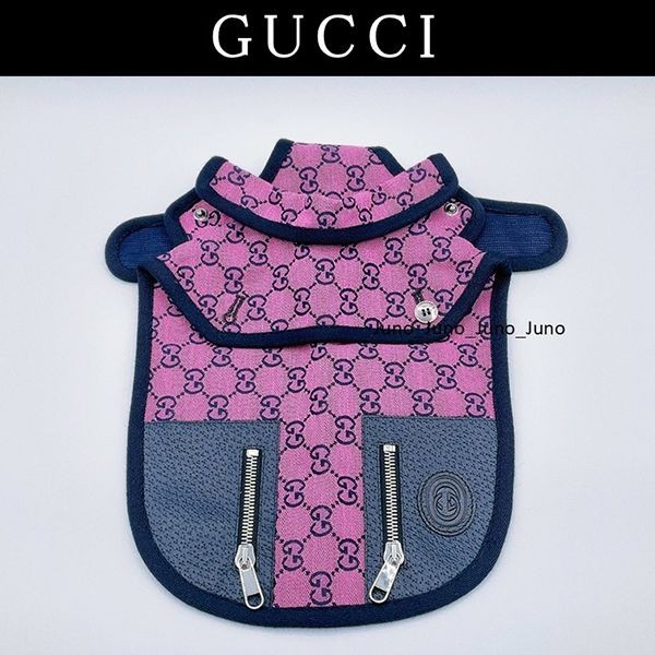 グッチ GGペット服 偽物コート ピンク ジップポケット付695730ZAJBL