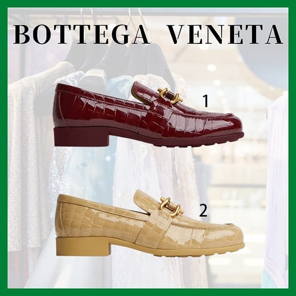 ボッテガ ヴェネタ 偽物 クロコダイル レザー ローファー 靴 2色 708902V2DW06084