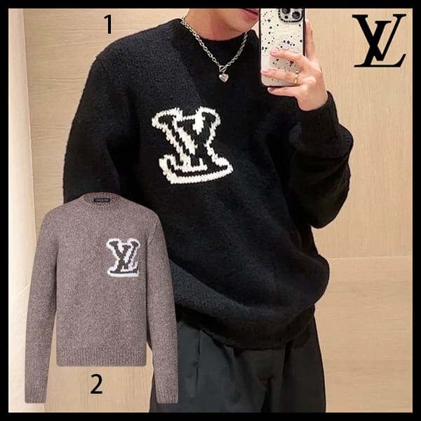 残り僅かルイヴィトン ウールブレンドクルーネック スーパーコピー 2色 1AF325