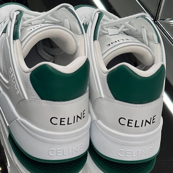 セリーヌ CT-07 レザー レースアップ ロースニーカー コピー 354863840C.01KF