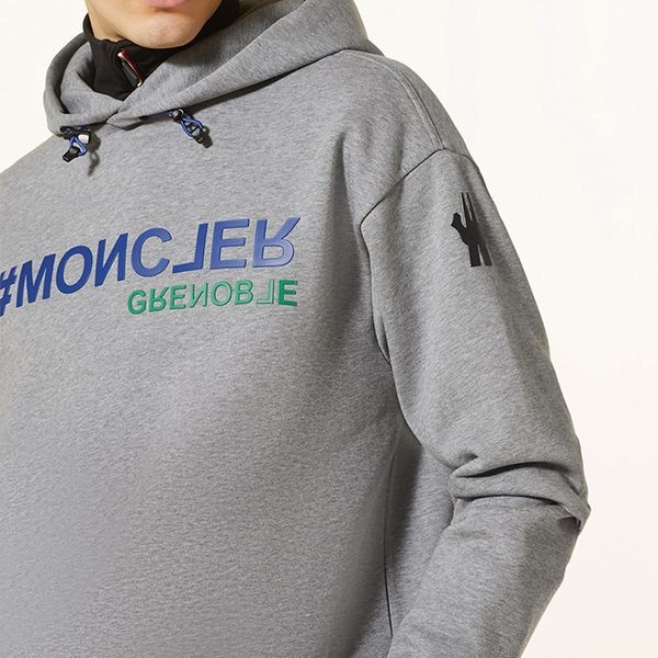 先取り！黒ダウンと◎モンクレール グルノーブル 偽物ロゴ パーカー フーディI20978G