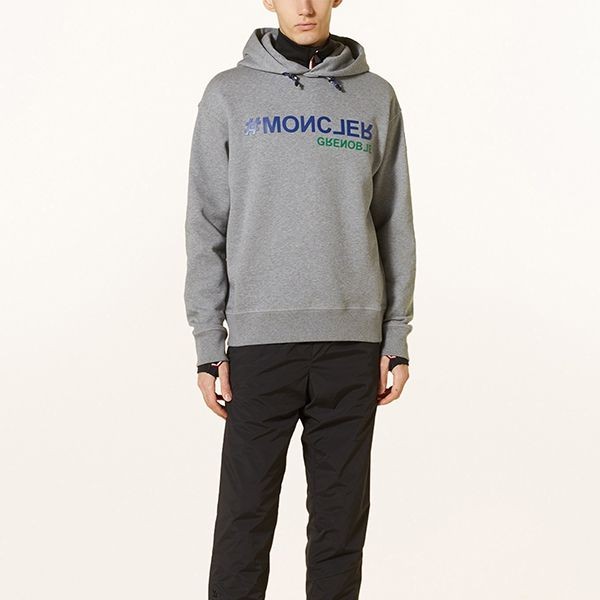 先取り！黒ダウンと◎モンクレール グルノーブル 偽物ロゴ パーカー フーディI20978G