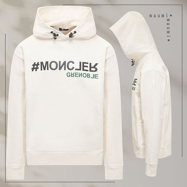 先取り！黒ダウンと◎モンクレール グルノーブル 偽物ロゴ パーカー フーディI20978G