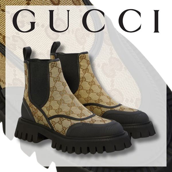 特別価格！グッチ GGキャンバス アンクルブーツ コピー 751711FABSQ9751