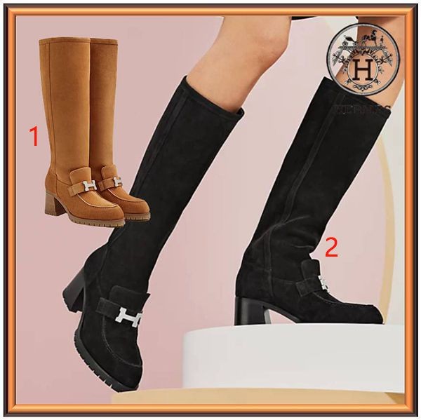 ☆超人気☆【ローファーとブーツの良いとこ取り】エルメス ロングブーツ 偽物H222064Z