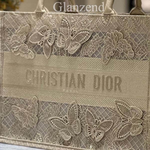 【最終セール価格！】蝶の刺繍が美しい♪《ディオール トートバッグ 偽物》ミディアムバッグd12072