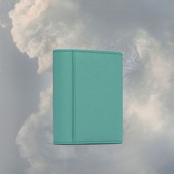 【新デザイン】【マルジェラ】三つ折り財布 偽物 ライトブルーSA3UI0017P5787HA004