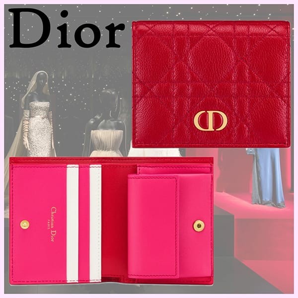 特別価格！ディオール 偽物 CARO マルチカラー ミニウォレット 財布 S5137URXU_M93E