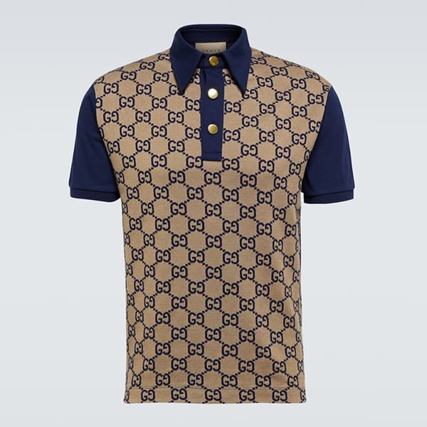 注目!グッチ 偽物 シルクコットン ポロシャツ 2色 682015 XJD1F 2480