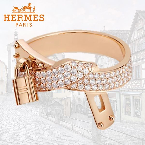 VIPセール【エルメス】Bague Kelly Gavroche リング 偽物H222618B