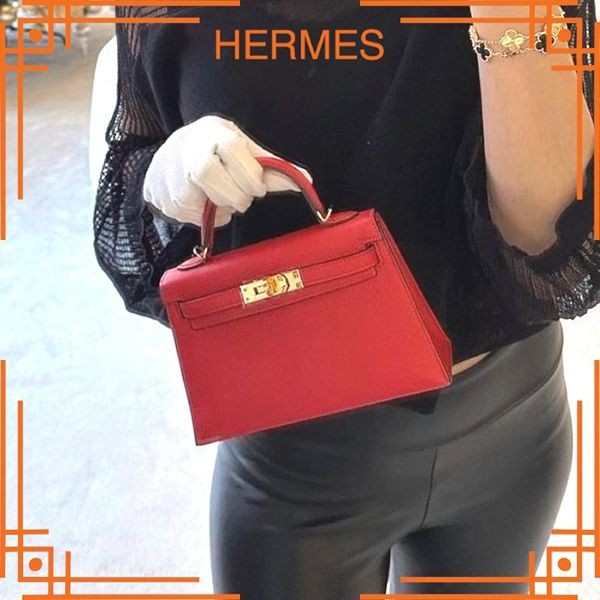 エルメス ケリー コピーハンドバッグ ミニ 《ケリー》レッドh02203
