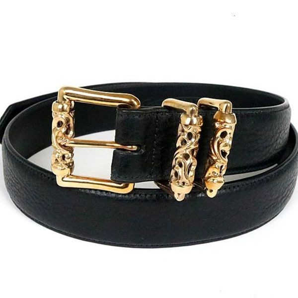 洗練デザイン♪クロムハーツ ブロンズ 偽物 3PC ローラー ベルト 34インチch032018