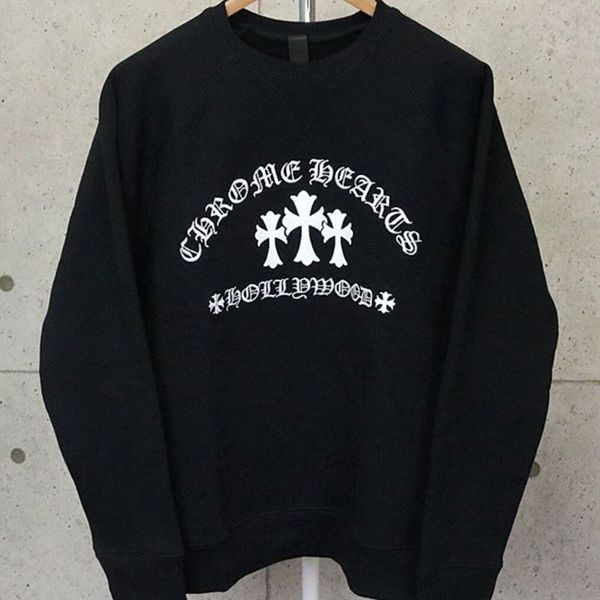 可愛いクロムハーツ クルーネック コピー裏起毛 スウェット ロゴ刺繡 長袖ch032035