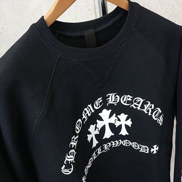 可愛いクロムハーツ クルーネック コピー裏起毛 スウェット ロゴ刺繡 長袖ch032035