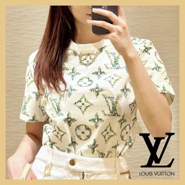 【キラキラ輝くLVロゴ♪】ルイヴィトン ヴィトンTシャツ コピー1AFGRT